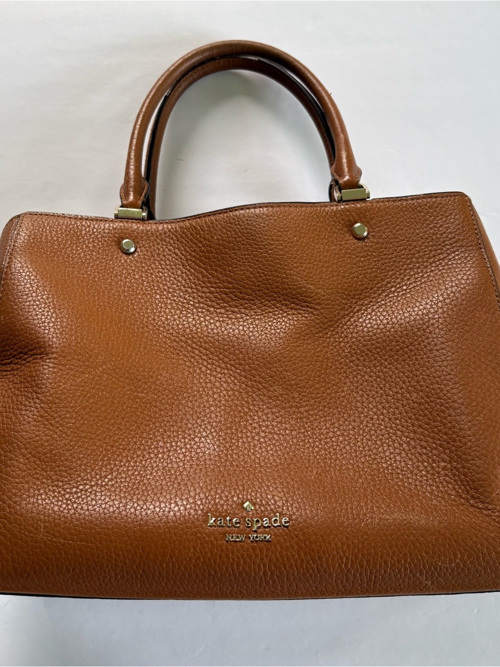 kate spade Brown Pebbled Leather Satchel